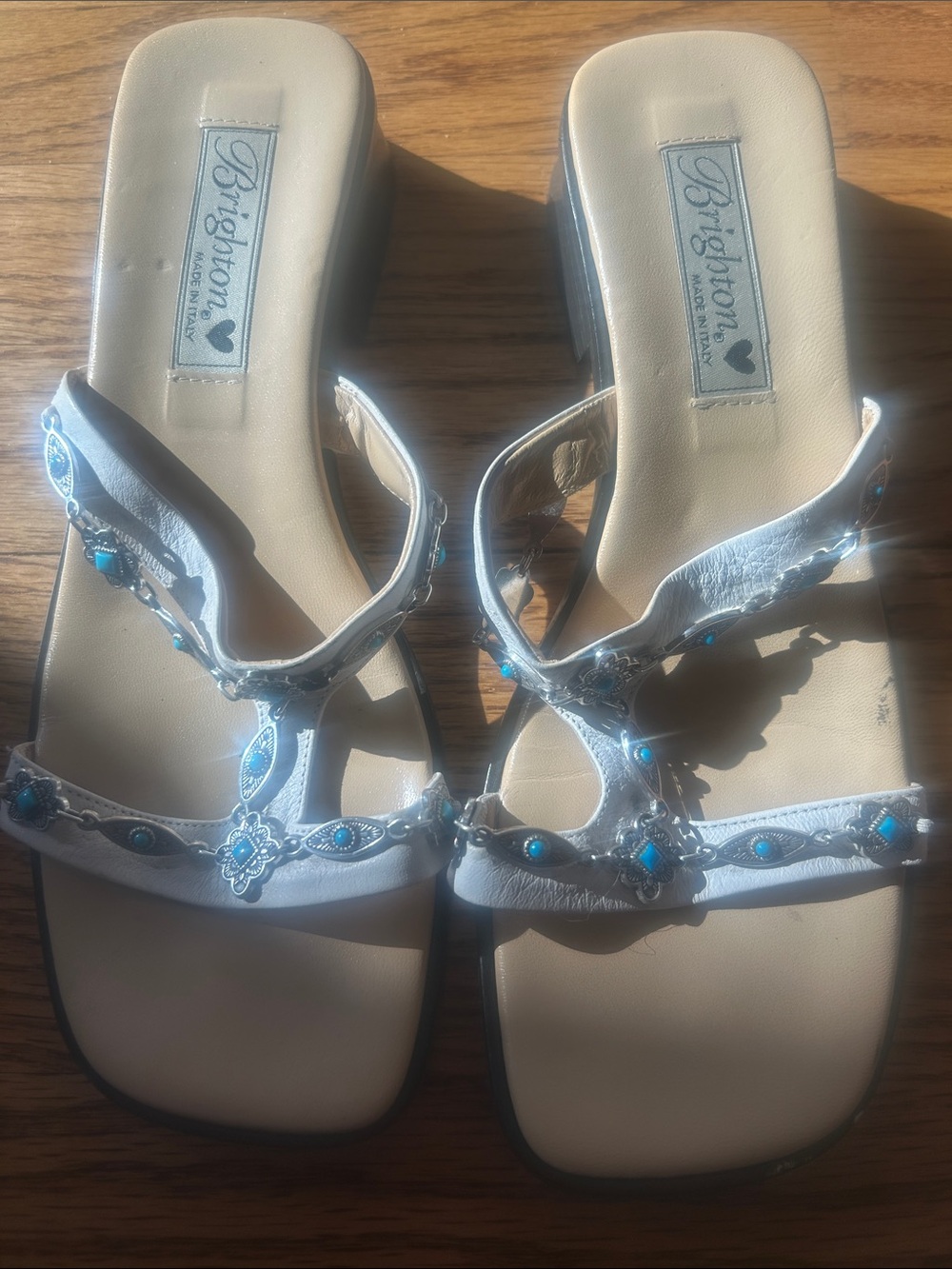 Vintage Brighton Leslie Sandals Size 8M Made In Italy